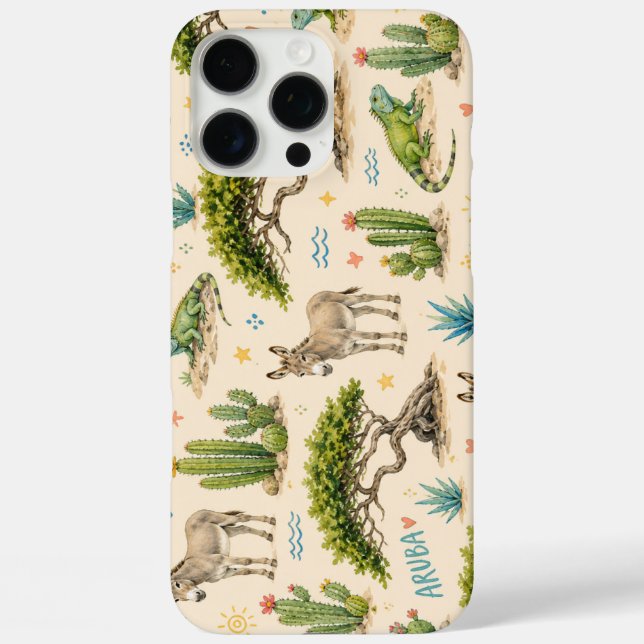 Coques Case-Mate iPhone Arbre divi d'Aruba, âne, iguane, cactus (Verso)