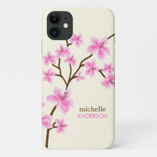 Coques Pour iPhone Arbre en fleurs de cerisiers roses