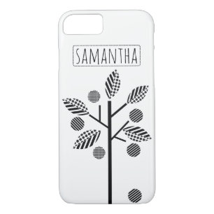 Case-Mate iPhone Case Arbre noir blanc stylisé et fruit moderne
