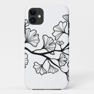 Etui iPhone Case-Mate arbre noir de ginkgo avec le feuille