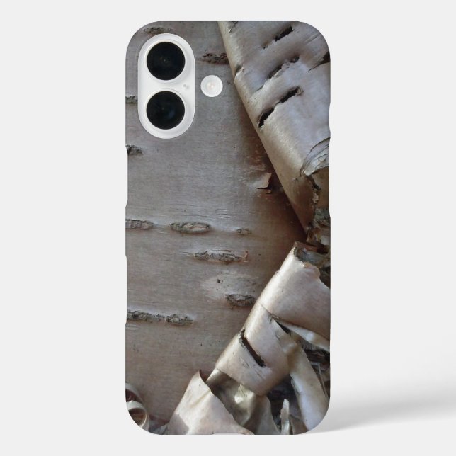 Coques Case-Mate iPhone Arbre rustique en écorce de bouleau incurvé (Verso)