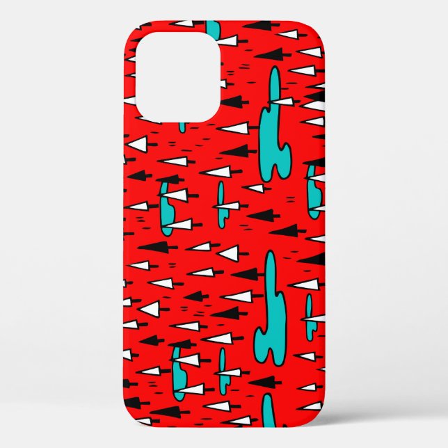 Coques Case-Mate iPhone Arbres à main levée : motif de Noël scandinave. (Verso)