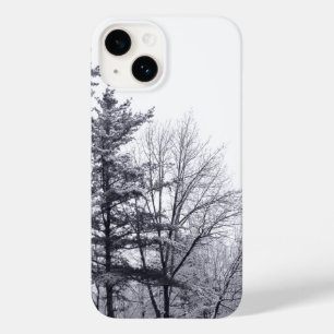 Coque Case-Mate iPhone Arbres couverts de neige : Verticaux