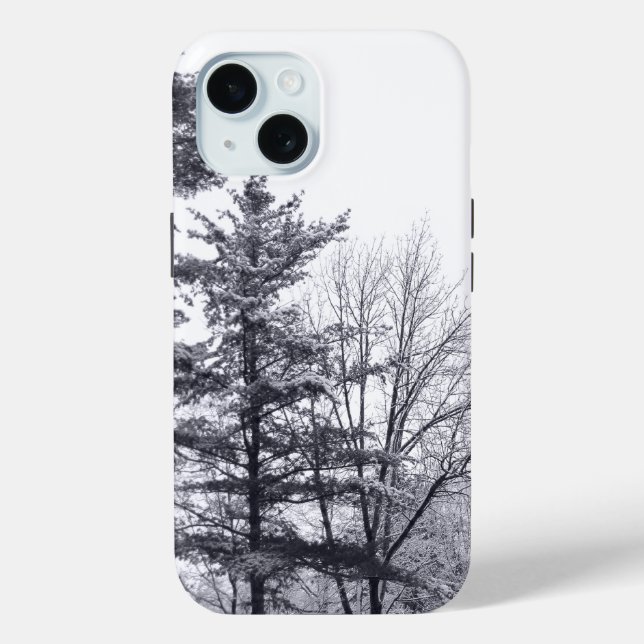 Coques Case-Mate iPhone Arbres couverts de neige : Verticaux (Verso)