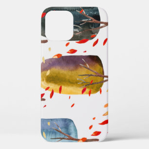 Case-Mate iPhone Case Arbres d'automne : Aquarelle peinte à la main sans