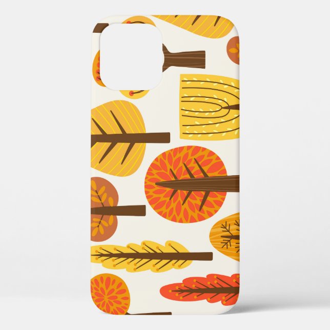 Coques Case-Mate iPhone Arbres d'automne, motif sans soudure. (Verso)