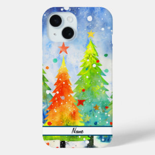Coque Case-Mate iPhone Arbres de Noël neigeux
