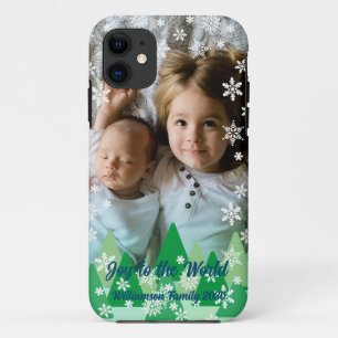 Case-Mate iPhone Case Arbres de Noël Snowflakes blanc Joie au monde