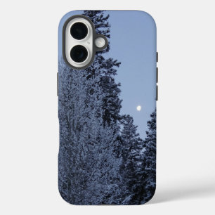 Coque Pour iPhone 16 Arbres d'hiver à l'aube Paysage du Montana