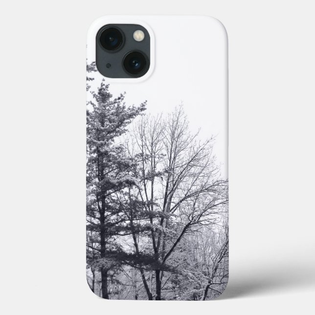 Coques Case-Mate iPhone Arbres enneigés : Vertical (Verso)