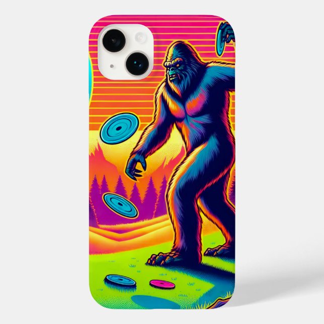 Coques Case-Mate iPhone Arbres noirs | Bigfoot Disc Golf Humour (Verso)