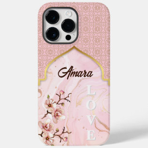 Coque Case-Mate iPhone Arc Arabesque Marbre rose et or