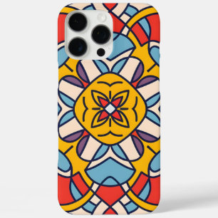 Coque iPhone 16 Pro Max arc de mosaïque cercle, Mandala-Motif