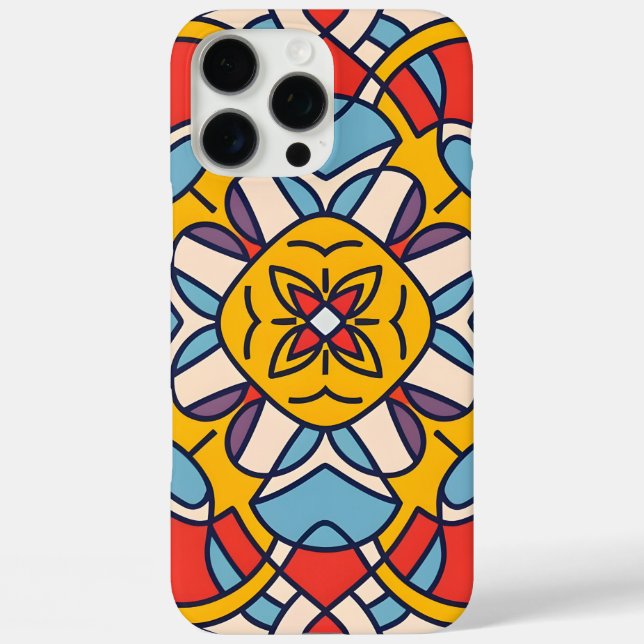 Coques Case-Mate iPhone arc de mosaïque cercle, Mandala-Motif (Verso)