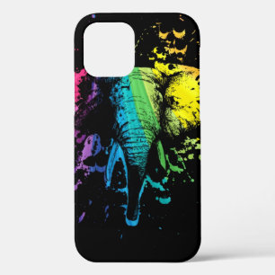 Case-Mate iPhone Case Arc en arc-en-ciel éléphant sur noir
