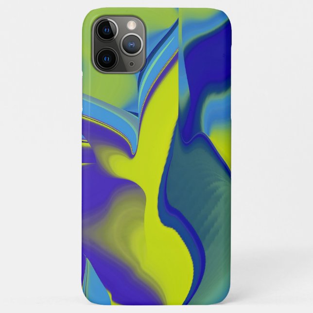 Coques Case-Mate iPhone Arc-en-ciel 3D Abstrait dans jaune violet vert (Dos)