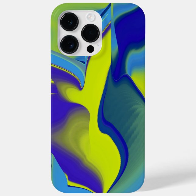 Coques Case-Mate iPhone Arc-en-ciel 3D Abstrait dans jaune violet vert (Verso)