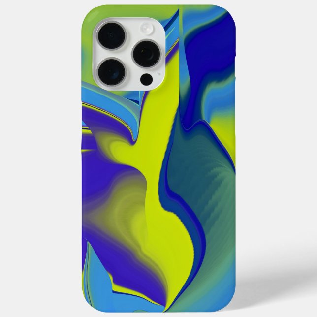 Coques Case-Mate iPhone Arc-en-ciel 3D Abstrait dans jaune violet vert (Verso)