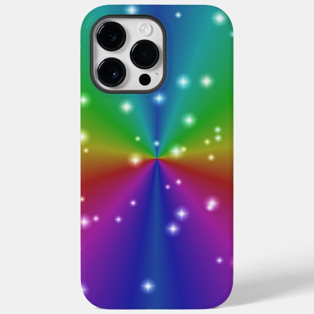 Coques Case-Mate iPhone Arc en ciel avec étoiles (Verso)