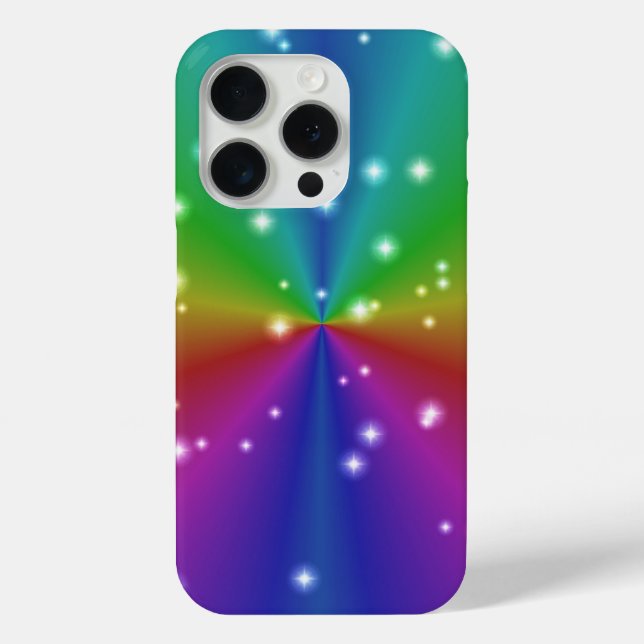 Coques Case-Mate iPhone Arc en ciel avec étoiles (Verso)