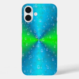 Coque Pour iPhone 16 Plus Arc-en-ciel bleu vert dans la peau d'éléphant en c