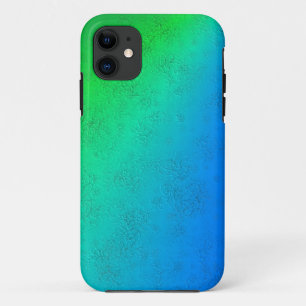 Coques Pour iPhone Arc-en-ciel bleu vert dans la peau d'éléphant en c