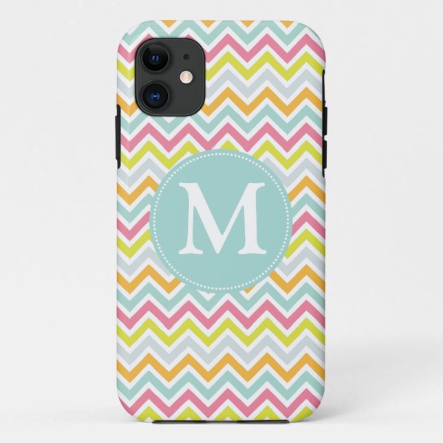 Coques Case-Mate iPhone Arc-en-ciel Chevron personnalisé (Dos)