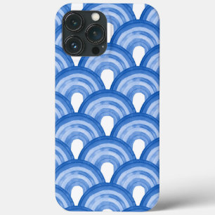 Case-Mate iPhone Case Arc-en-ciel en aquarelle - motif bleu