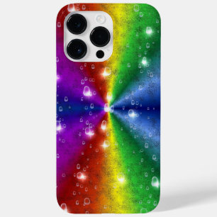 Coque Case-Mate iPhone Arc-en-ciel en cuir d'éléphant optik, gouttes d'ea