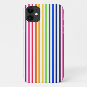 Case-Mate iPhone Case Arc-en-ciel et rayures blanches