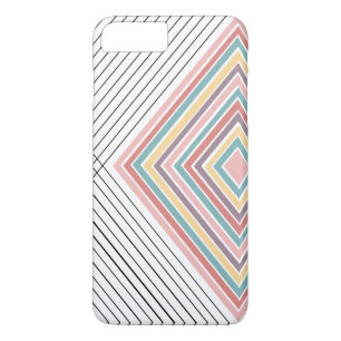 Coques Pour iPhone Arc-en-ciel et rayures noir et blanc