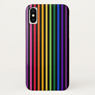 Case-Mate iPhone Case Arc-en-ciel et rayures noires