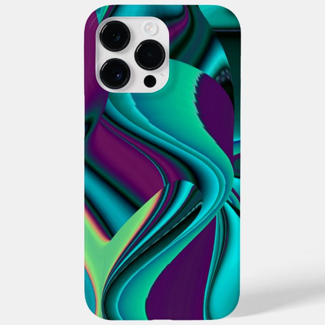Coques Case-Mate iPhone Arc-en-ciel métallique Abstrait futuriste (Verso)