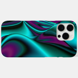 Coque iPhone 16 Pro Max Arc-en-ciel métallique Abstrait futuriste
