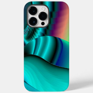 Coque Pour Pour iPhone 14 Pro Max Arc-en-ciel métallique Abstrait futuriste