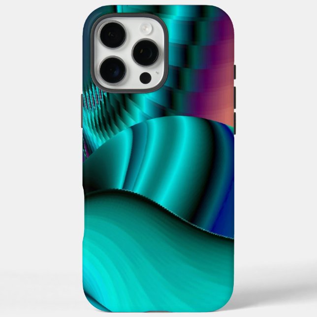 Coques Case-Mate iPhone Arc-en-ciel métallique Abstrait futuriste (Verso)