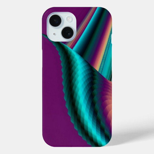 Coques Case-Mate iPhone Arc-en-ciel métallique Abstrait futuriste (Verso)