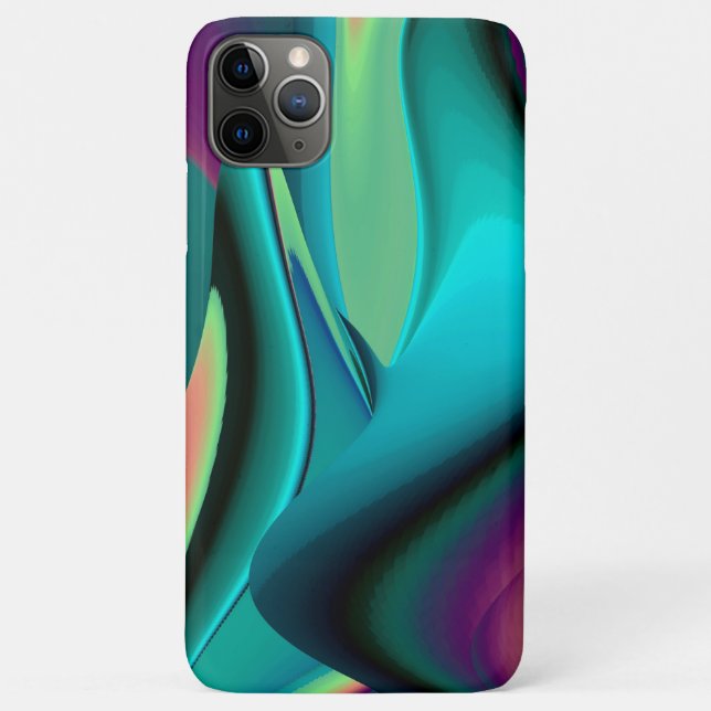 Coques Case-Mate iPhone Arc-en-ciel métallique Abstrait futuriste (Dos)