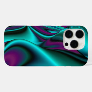 Coque iPhone 16 Pro Arc-en-ciel métallique Abstrait futuriste