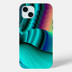 Coque Case-Mate iPhone Arc-en-ciel métallique Abstrait futuriste