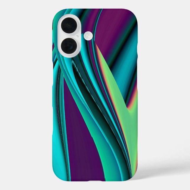 Coques Case-Mate iPhone Arc-en-ciel métallique Abstrait futuriste (Verso)