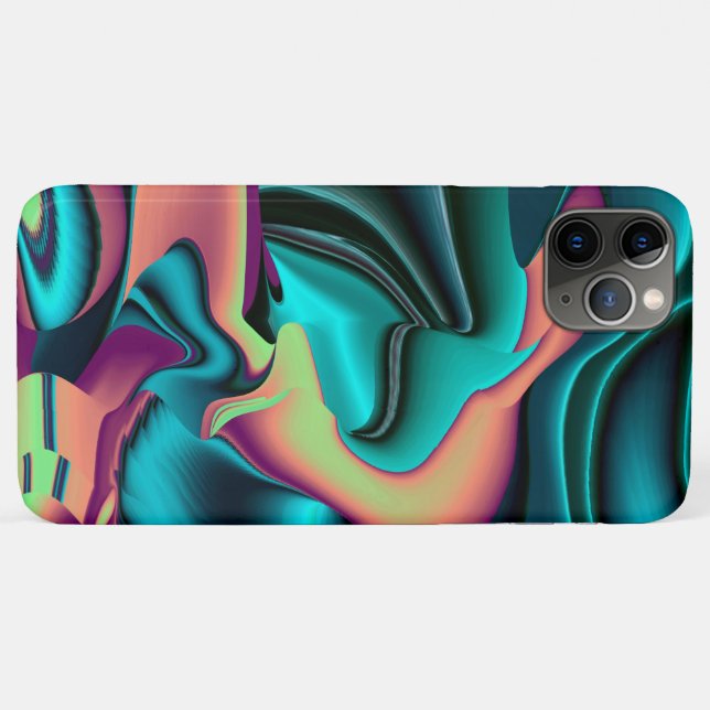 Coques Case-Mate iPhone Arc-en-ciel métallique Abstrait futuriste (Dos (Horizontal))