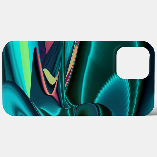 Coques Case-Mate iPhone Arc-en-ciel métallique Abstrait futuriste (Verso (horizontal))