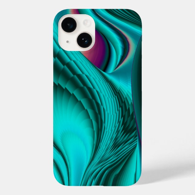 Coques Case-Mate iPhone Arc-en-ciel métallique Abstrait futuriste (Verso)