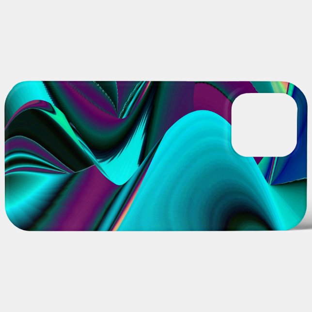 Coques Case-Mate iPhone Arc-en-ciel métallique Abstrait futuriste (Verso (horizontal))