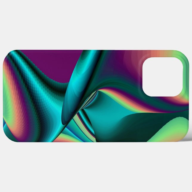 Coques Case-Mate iPhone Arc-en-ciel métallique Abstrait futuriste (Verso (horizontal))