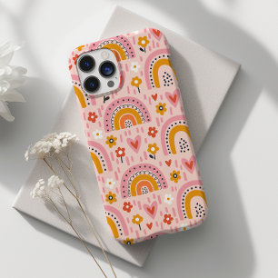 Coque Case-Mate iPhone Arc-en-ciel mignon et fleurs colorées