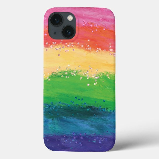 Coques Case-Mate iPhone Arc-en-ciel Pailleté Féminin (Verso)