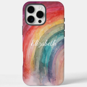 Coque iPhone 16 Pro Max Arc-en-ciel personnalisé tendance moderne