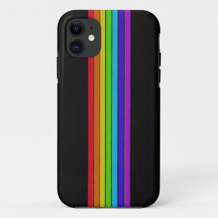 Coque Case-Mate iPhone Arc-en-ciel sur la caisse noire de l'iPhone 5
